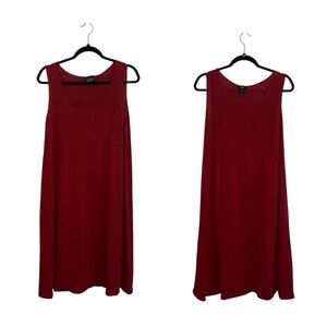 Eileen Fisher Wool Red Orange Tank Top Dress Size XL